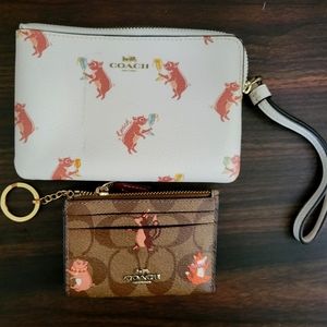 Matching Coach Wristlet and Mini Wallet